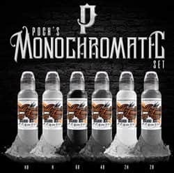 דיו לקעקועים - Poch Monochromatic set 4oz